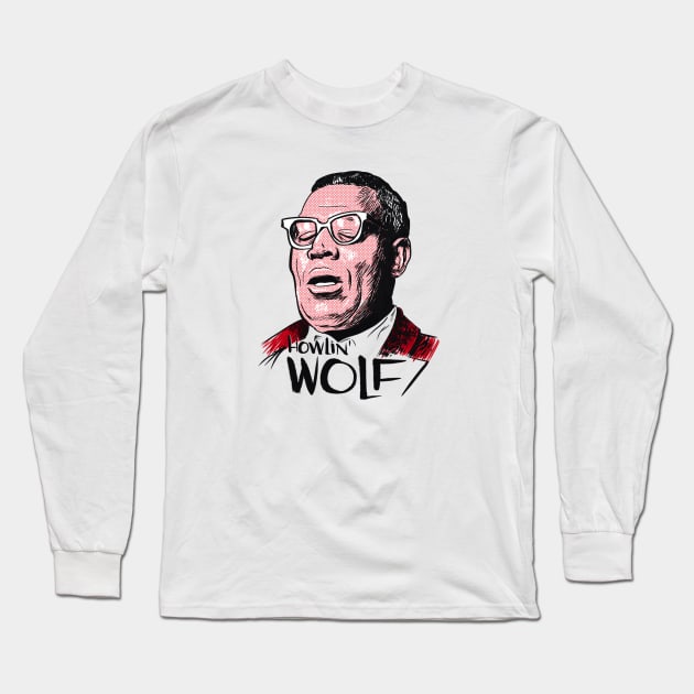 Howlin' Wolf Long Sleeve T-Shirt by adiartworks.com